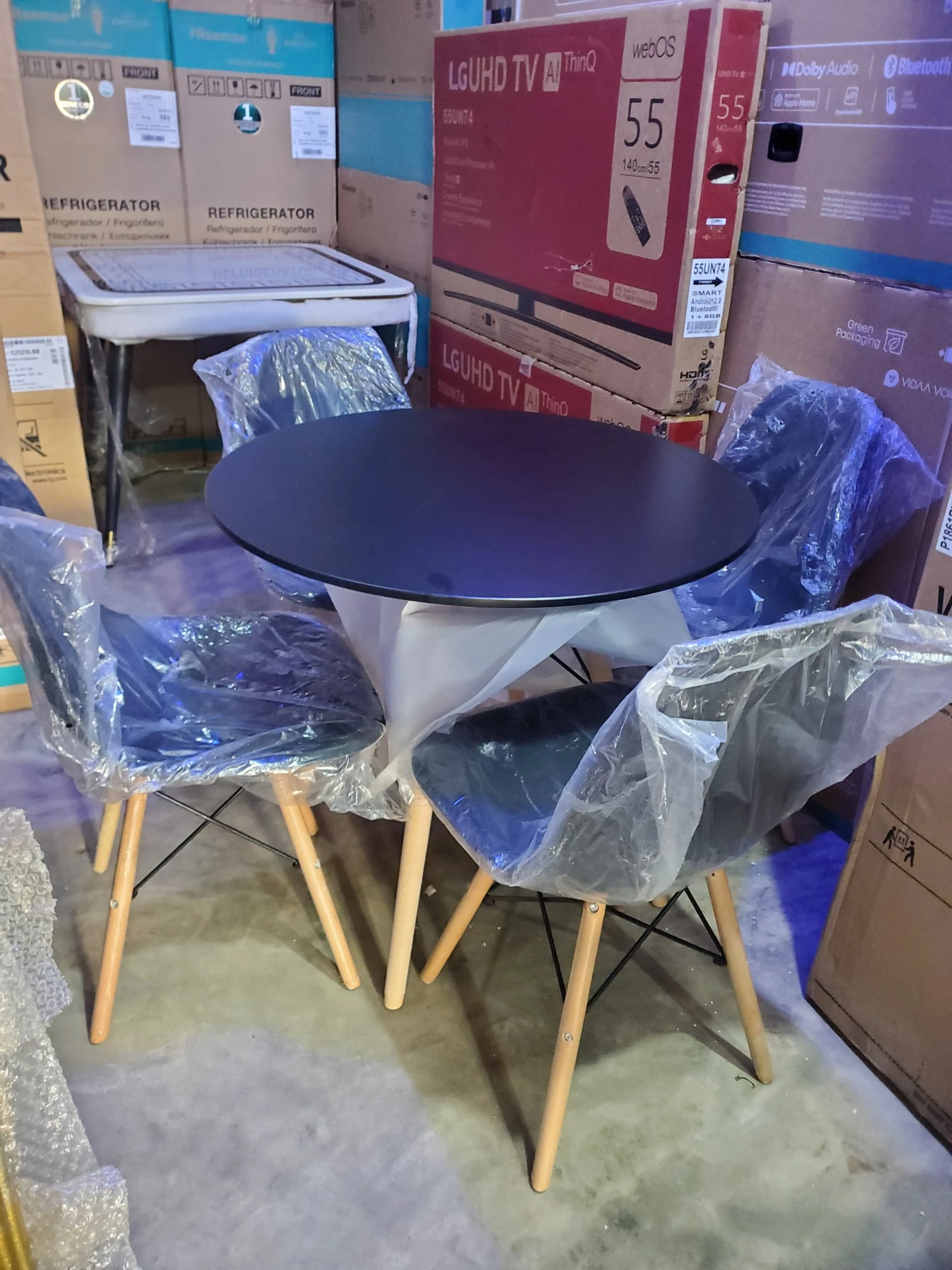 5-Piece Modern Round Dining Table Set
