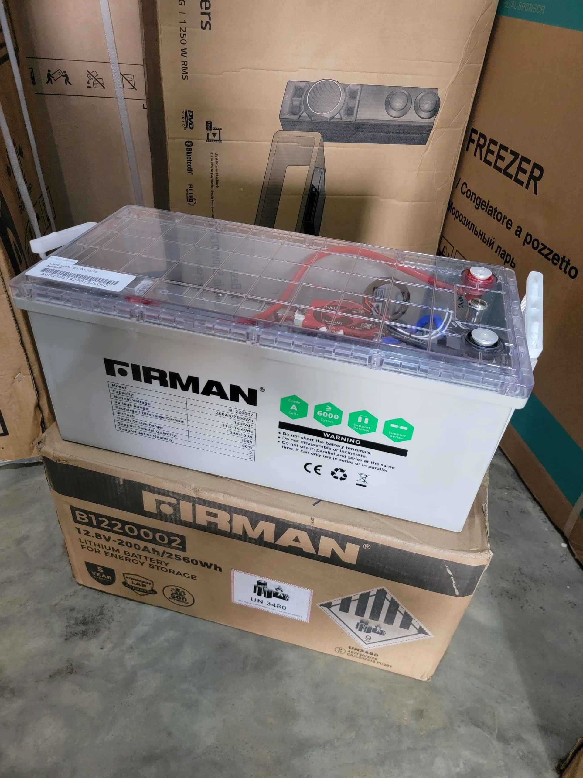 FIRMAN B1220002 Lithium Battery (12.8V, 200Ah/2560Wh).